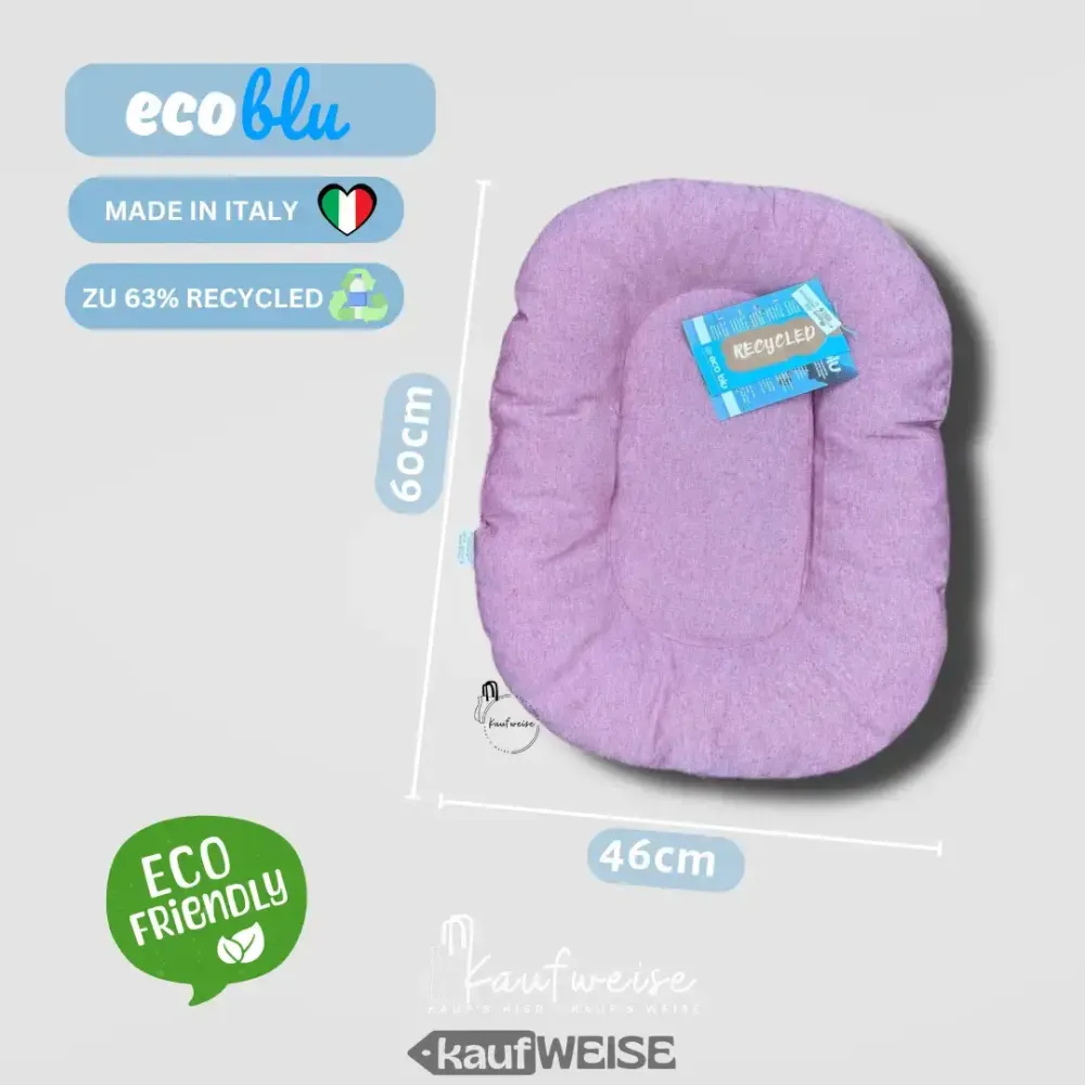 Krevet za pse ružičasti (održivi) – 60x46cm za male pse | Reciklirano i perivo | Proizvedeno u Italiji