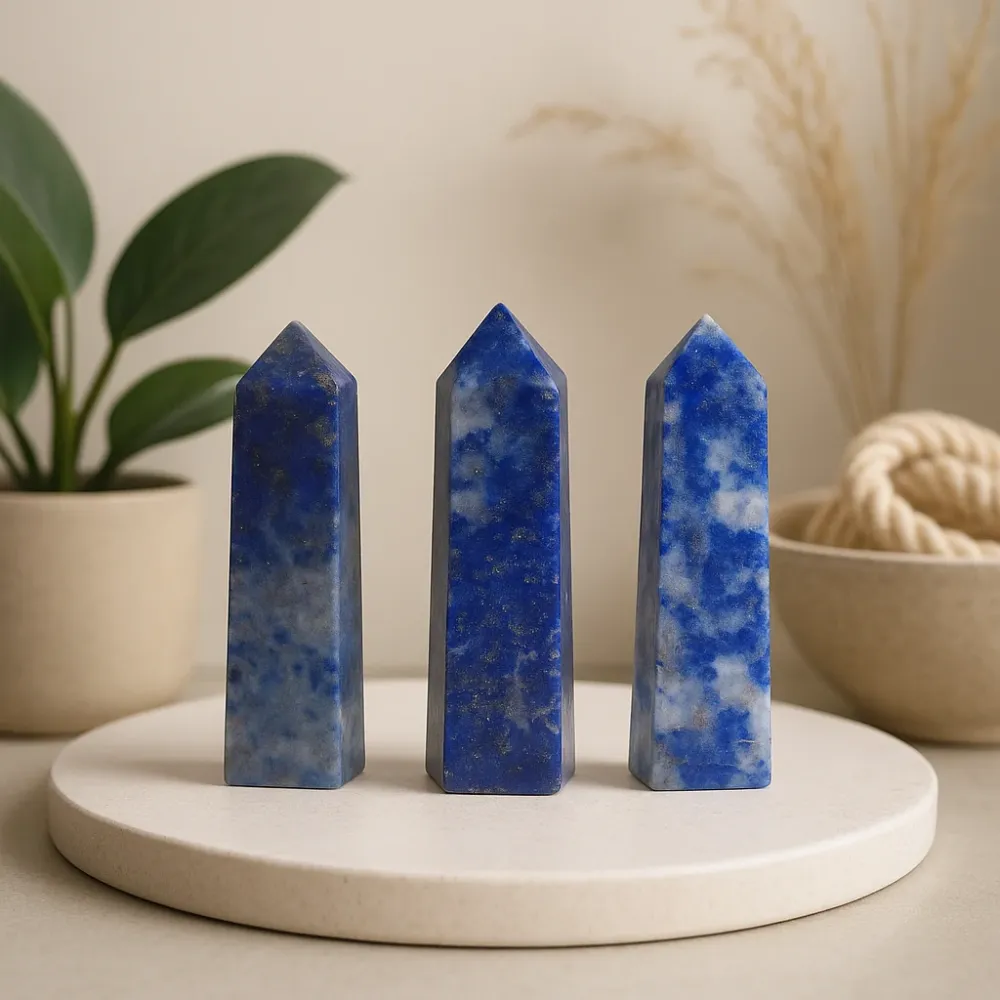 Afganistanski kristal lapis lazuli obelisk vrh 3,5 – 5 cm