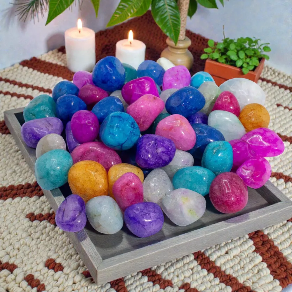 Miješani tretirani crackle kvarc u rasutom stanju - 1 kg (približno 70 kamenčić)