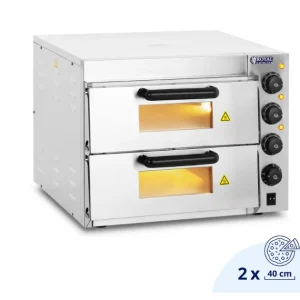 Peć za pizzu s dvije komore i šamotnim dnom – 4 pizze od jednom
