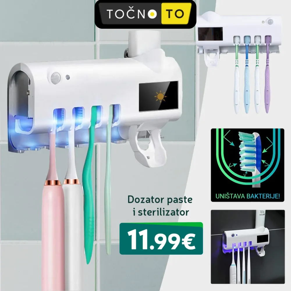 DOZATOR PASTE-DRŽČ I STERILIZATOR ČETKICA