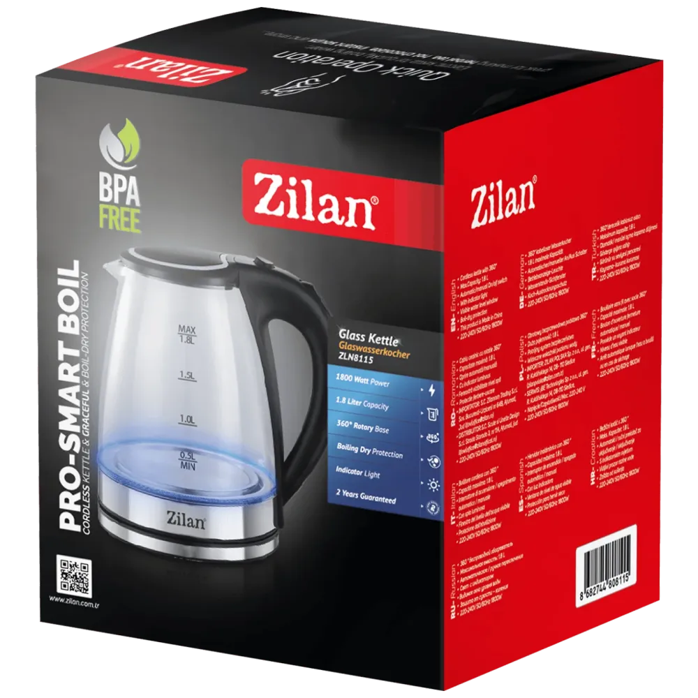 Zilan Kuhalo za vodu, zapremina 1.8 l, 1800 W - ZLN8115