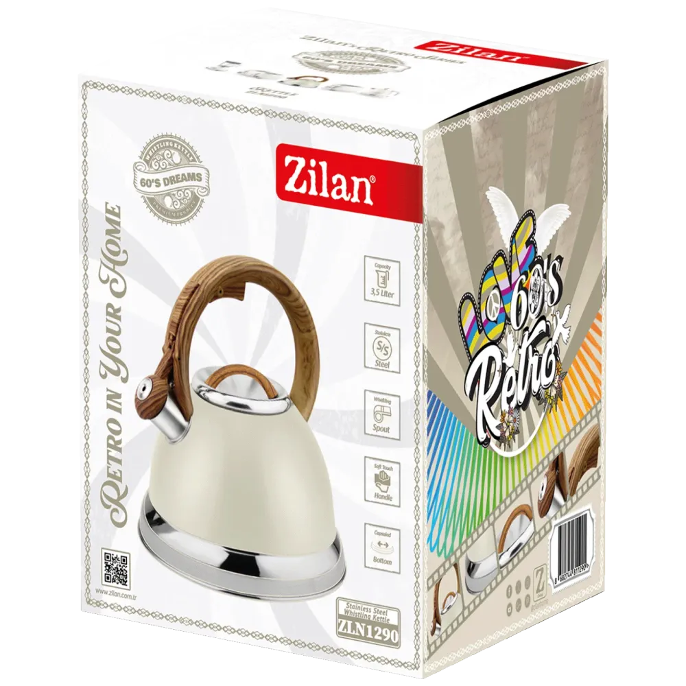 Zilan Kuhalo sa vodu sa zviždaljkom, 3.5 lit., Retro - ZLN1290