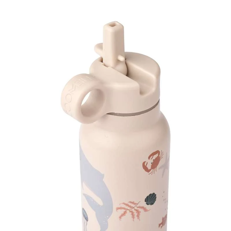 Liewood Falk Drikkeflaske - Rustfrit Stål - 350ml - Sea Creature/Sandy