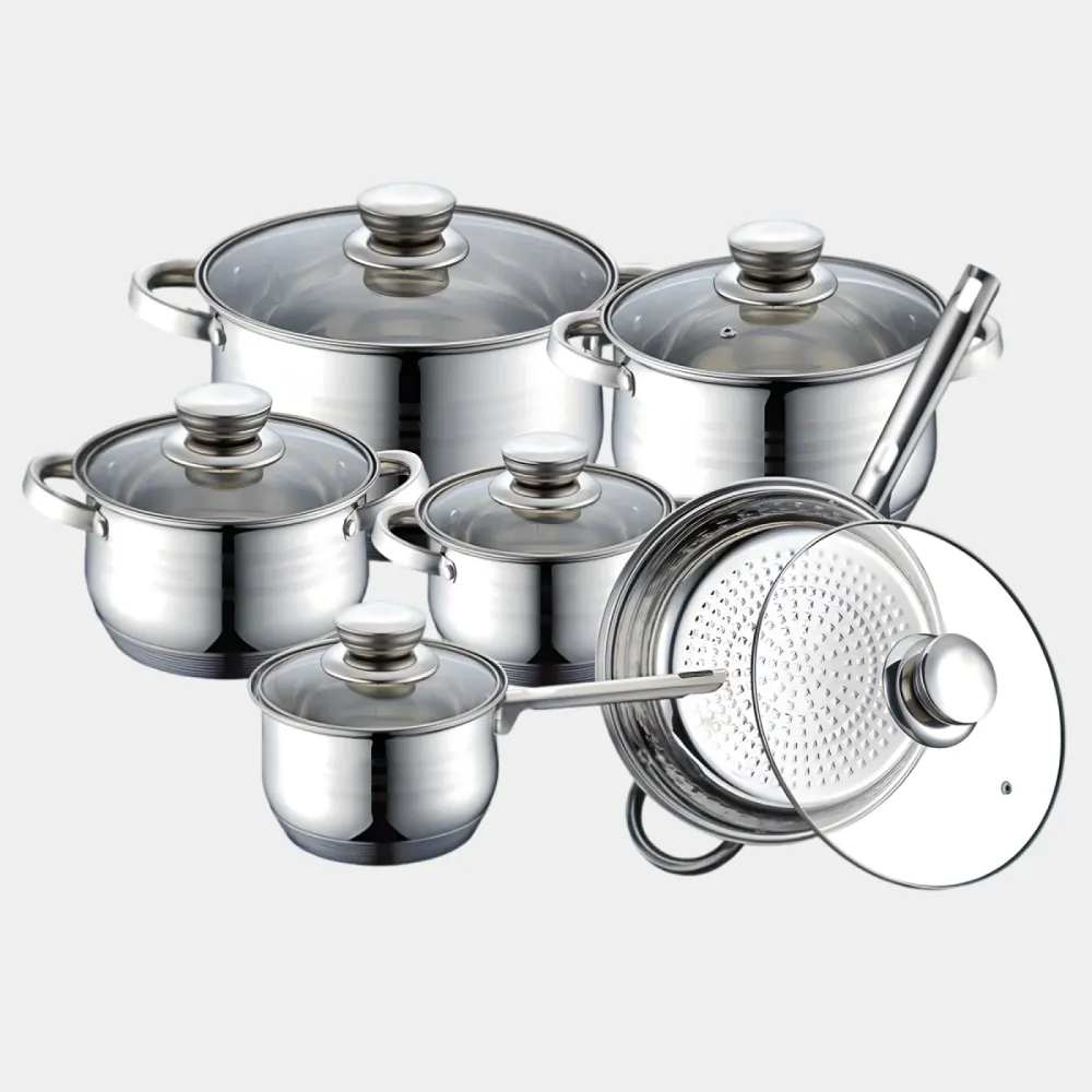SET LONACA (12-DIJELNI) + SET PRIBORA ZA JELO (24-DIJELNI)