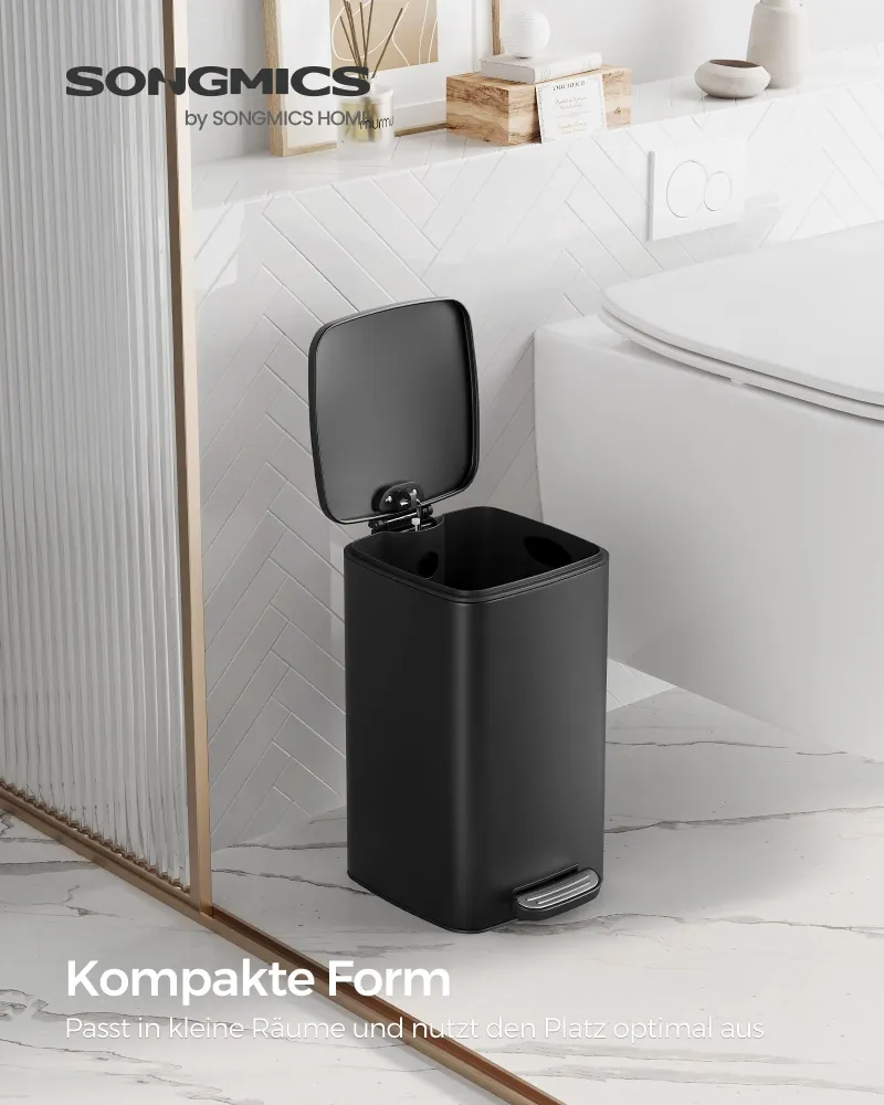 Kanta za otpad kapaciteta 8 l, 24 x 19,3 x 33,5 cm, crna