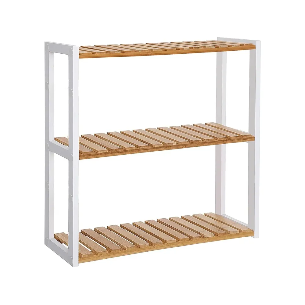Kupaonska polica od bambusa u 3 razine 60 x 54 x 15 cm
