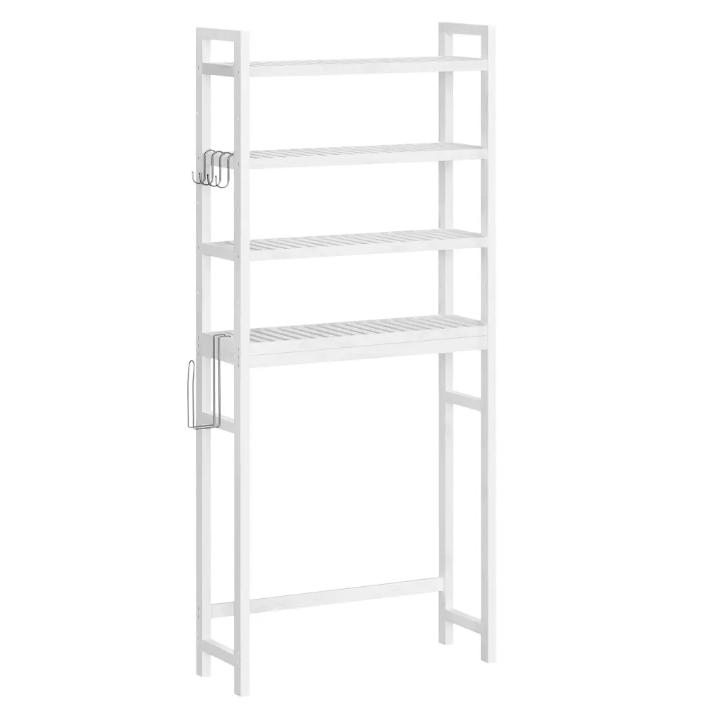 Organizator za kupaonicu iznad WC- na 4 razine, 26 x 63 x 185 cm, bijeli