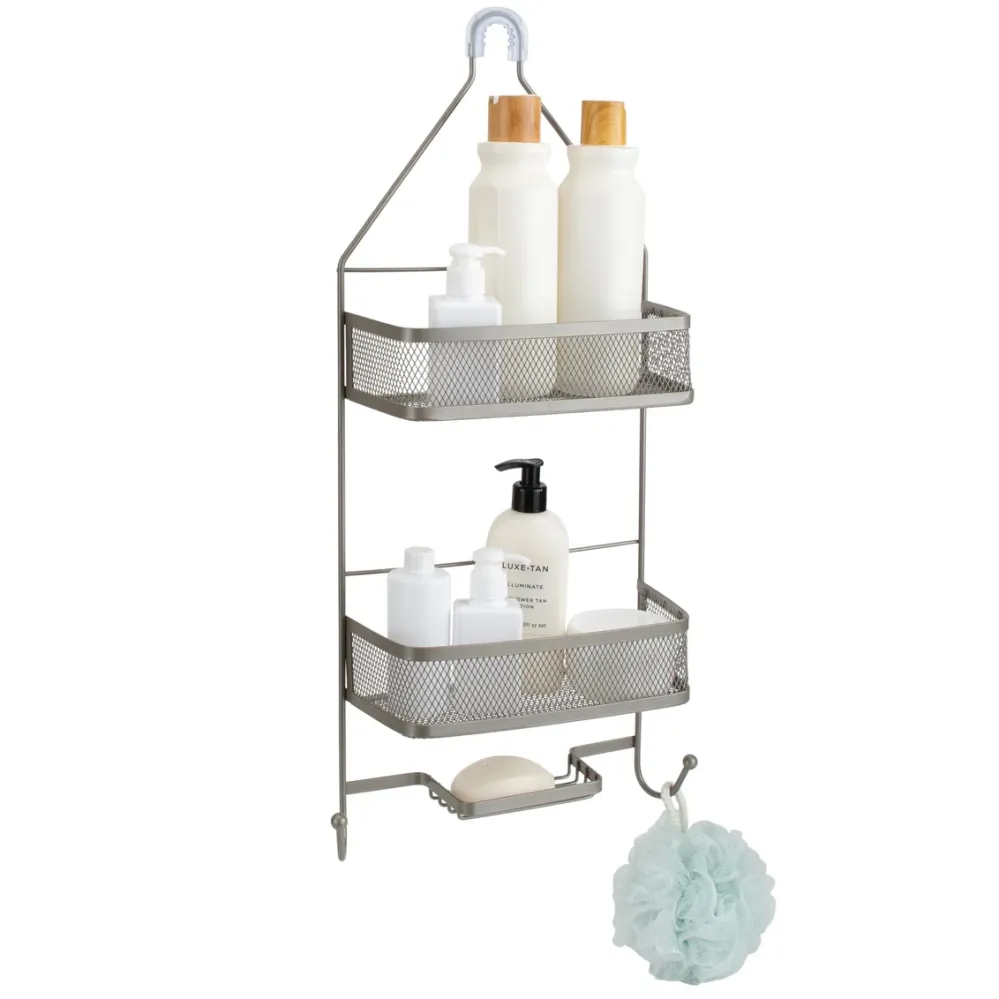 Arise Shower Caddy Mesh Shelves Satin