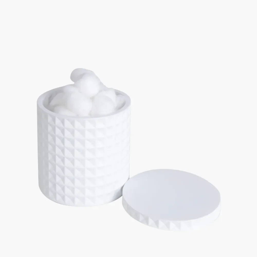 Braemar Cotton Jar Resin White
