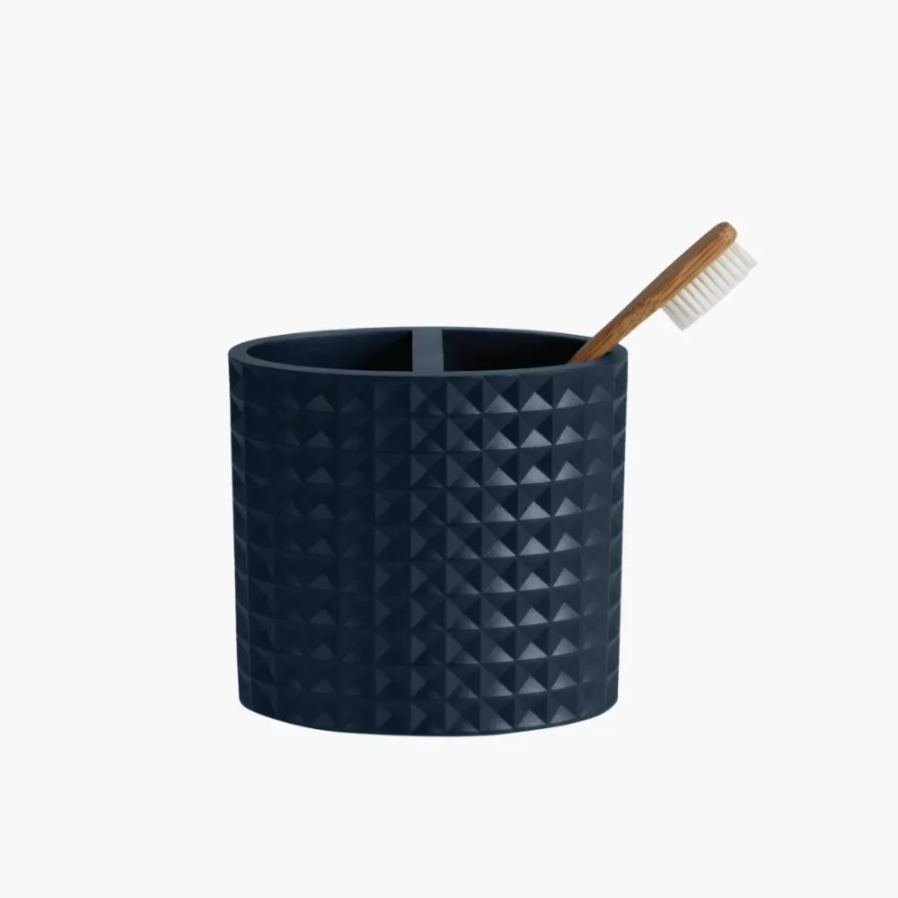 Braemar Toothbrush Holder Resin Navy Blue