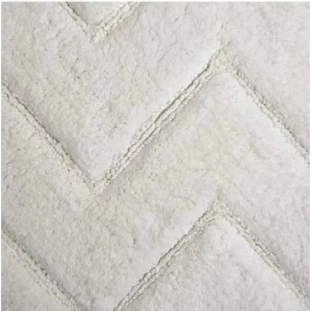 Chevron Bath Mat 100% Cotton White 20"X 64" Gsm 1830