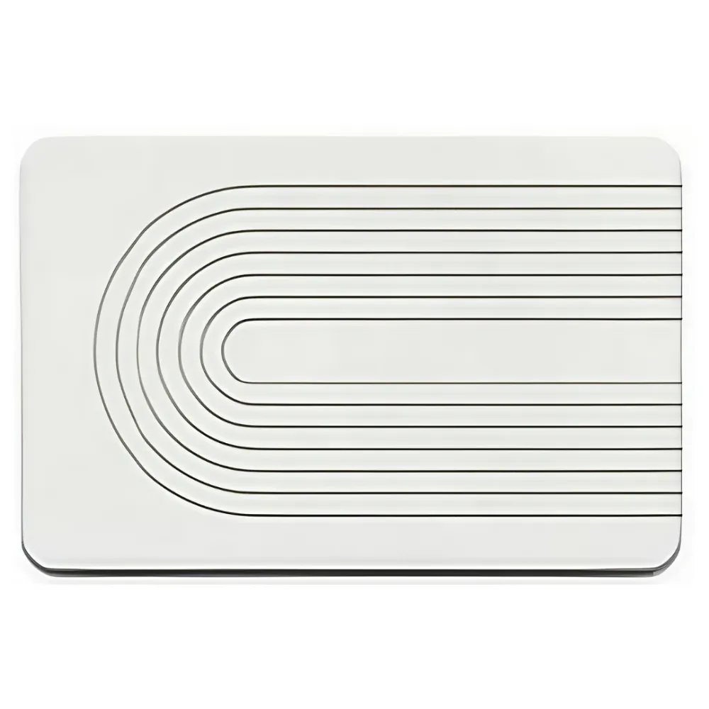 Diatomite Etched Bath Mat - White