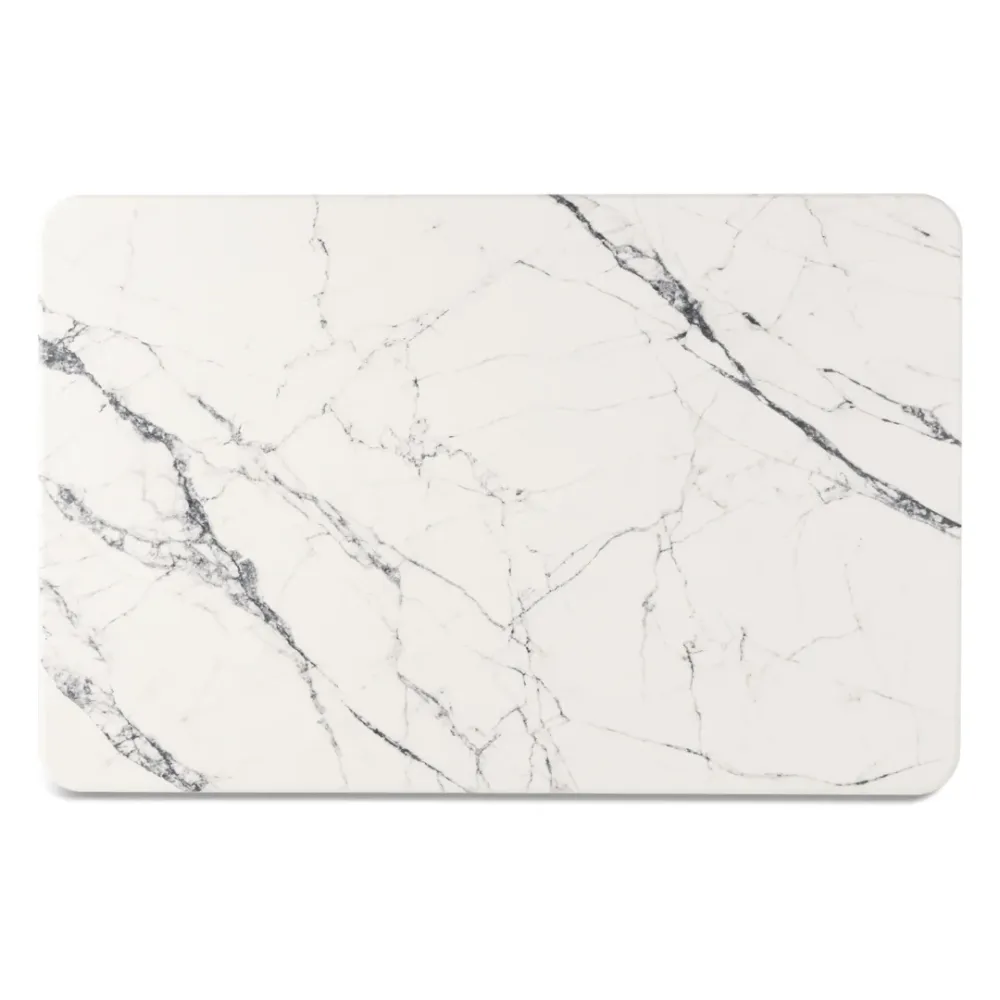 Diatomite Marbled Bath Mat - White