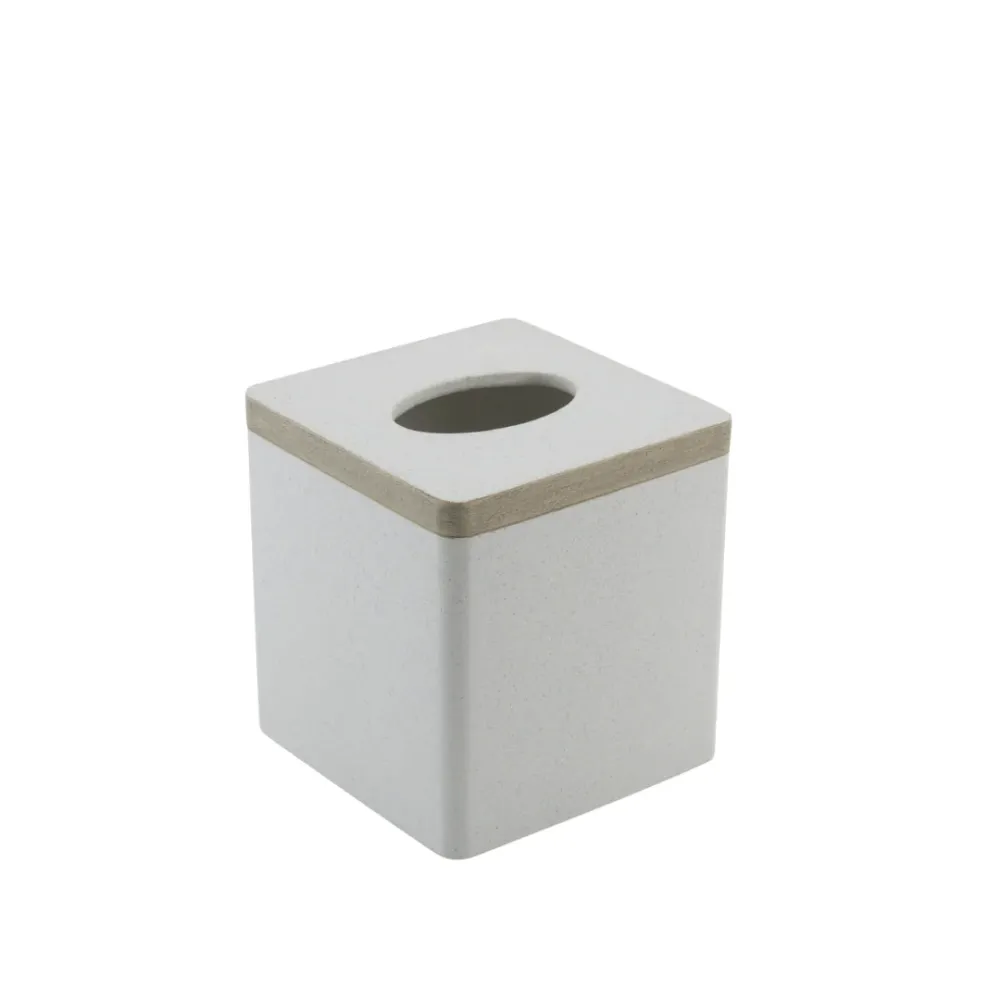 Hudson Tissue Box Resin Grey