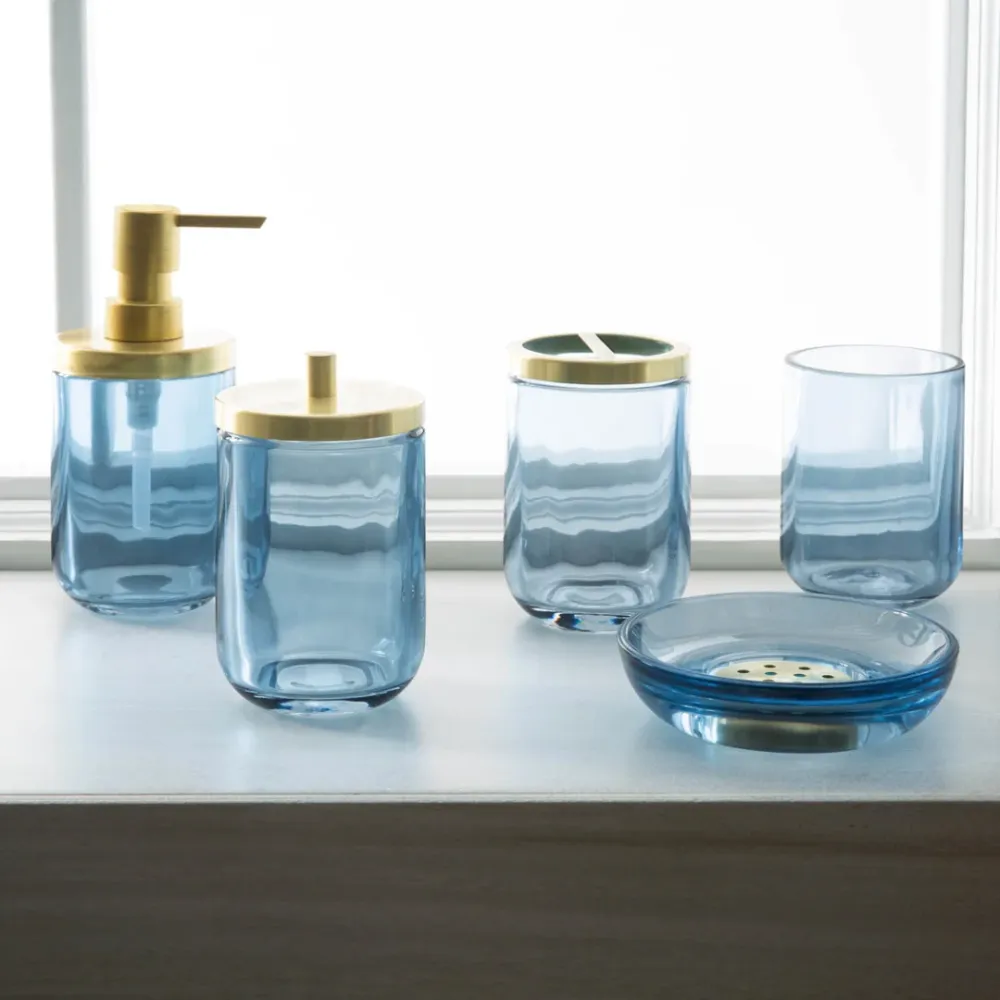 Jasper Cotton Jar Glass Blue/Gold