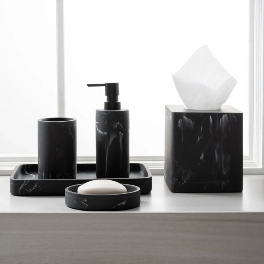 Michaelangelo Tu/Tbh Resin Black/White Marble
