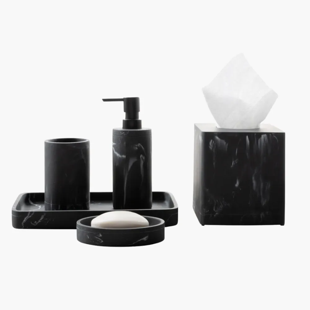 Michaelangelo Tu/Tbh Resin Black/White Marble