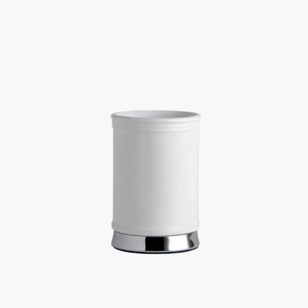 Quinn Tumbler Ceramic White/Chrome