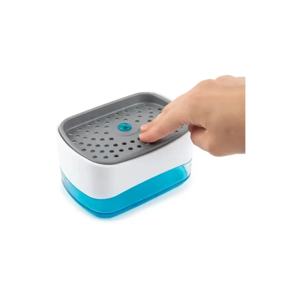 Soap Dispensing Sponge Saver - Circles - WHT/HAL