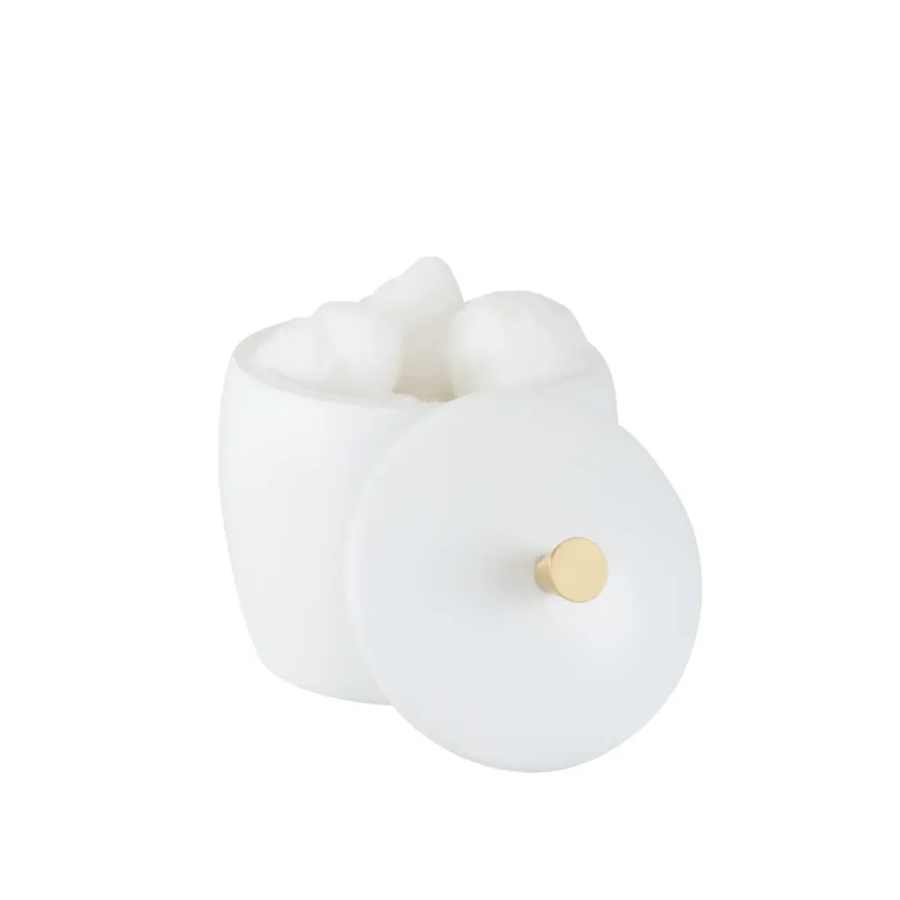 Sophia Resin Cotton Jar White