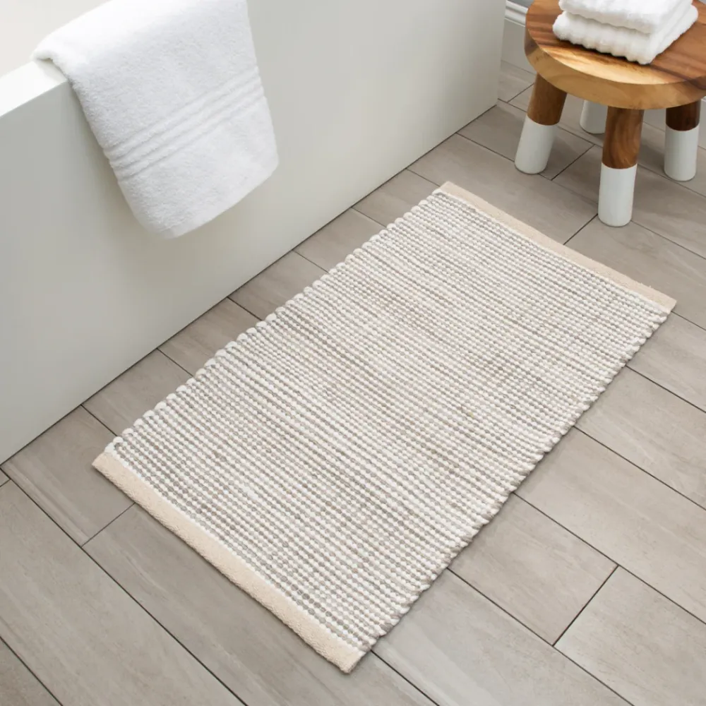Toledo Bath Mat 100% Cotton 20" X 30" Natural