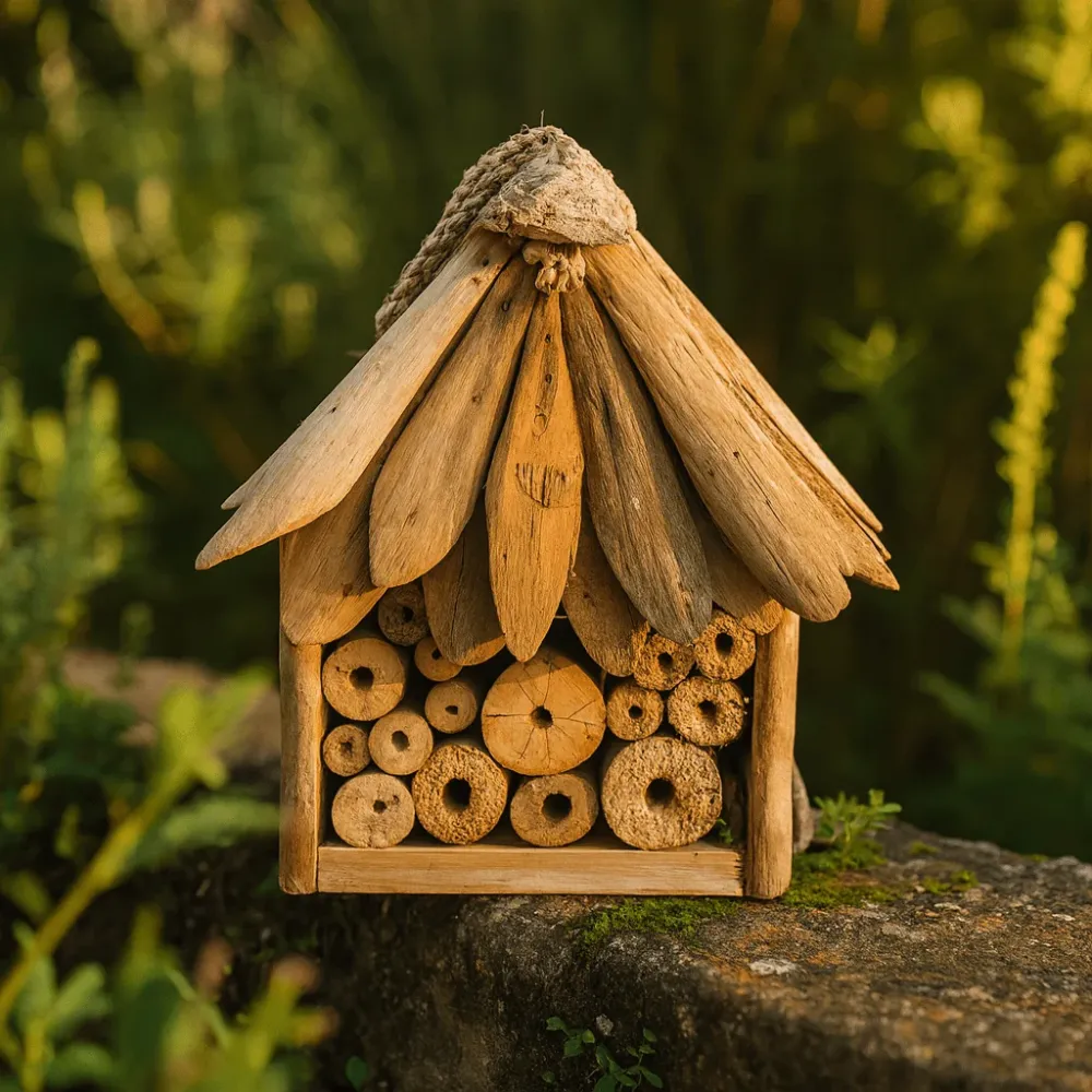 Hotel za pčele i kutija za insekte, driftwood