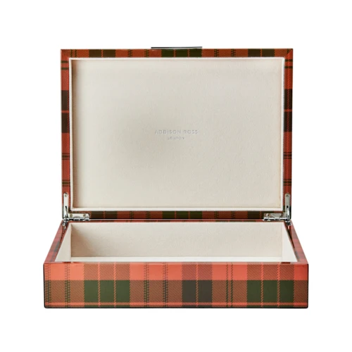 Velika Ross Tartan kutija sa srebrom