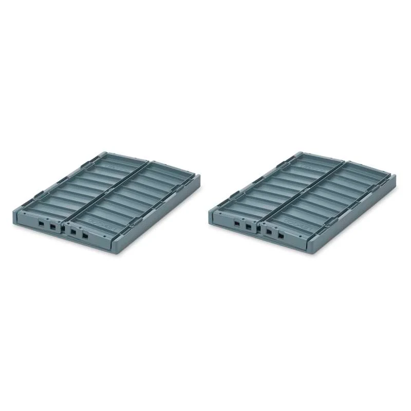 Liewood Weston Opbevaringsboks - Medium - 2-pak - Whale Blue