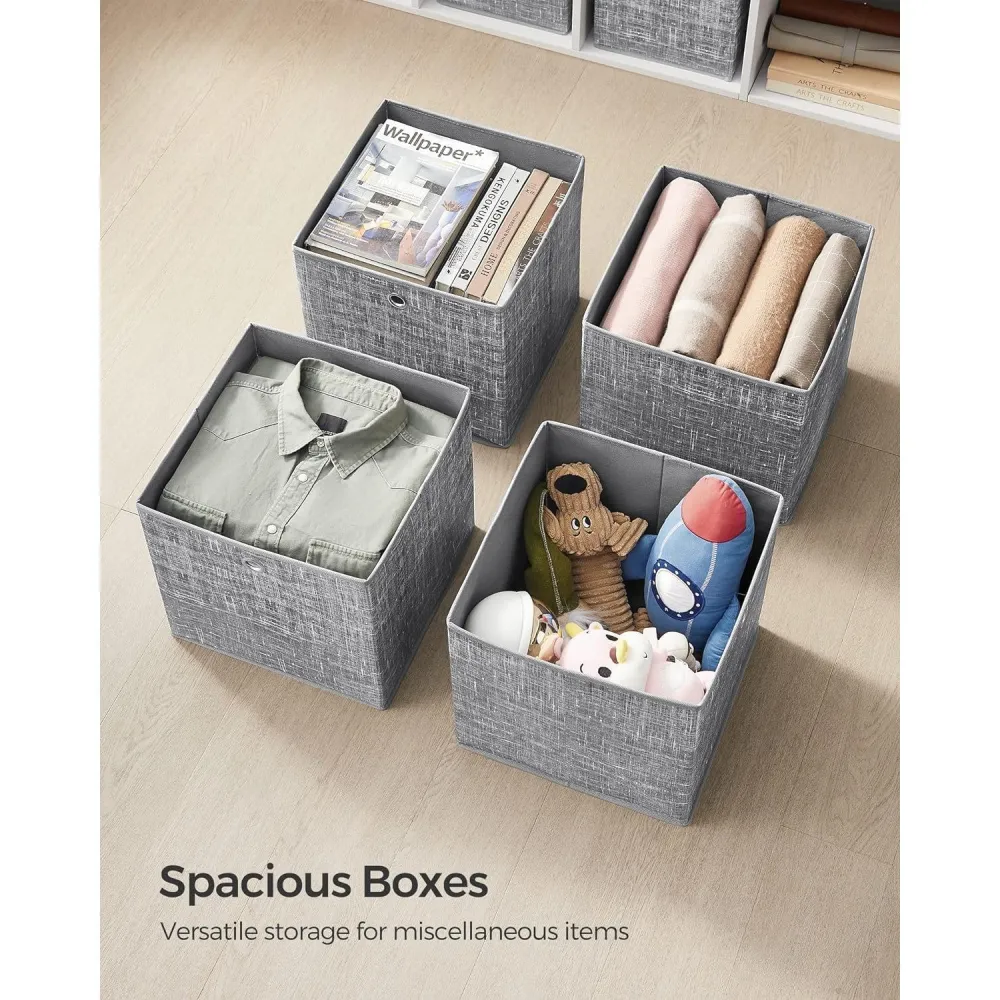 Set od 6 kutija za pohranu, 33x33x33 cm, sive boje
