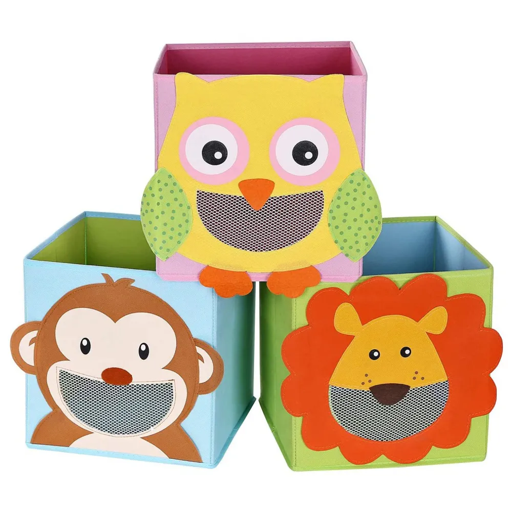 Set od 3 kutije za odlaganje, sklopive kocke, 27 x 27 x 27 cm