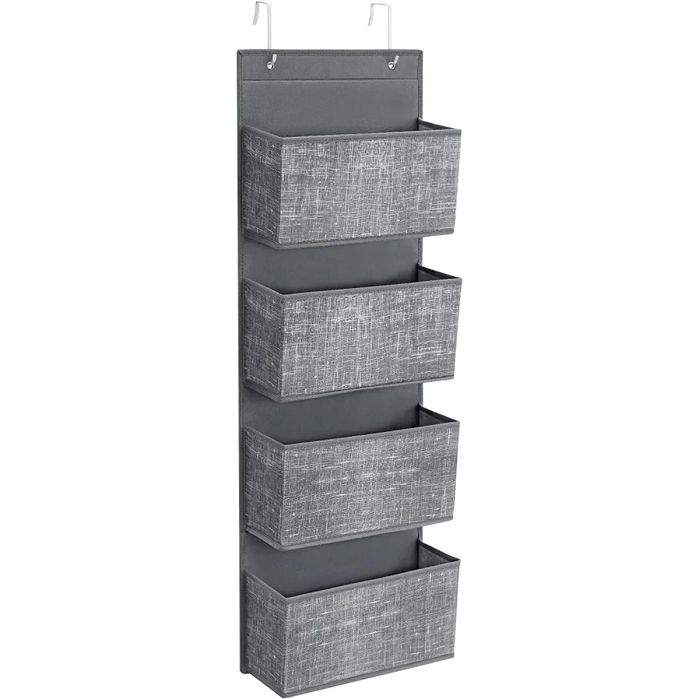 Viseći organizator za odlaganje s 4 džepa 33,5 x 100 x 12 cm, sivo prošarani
