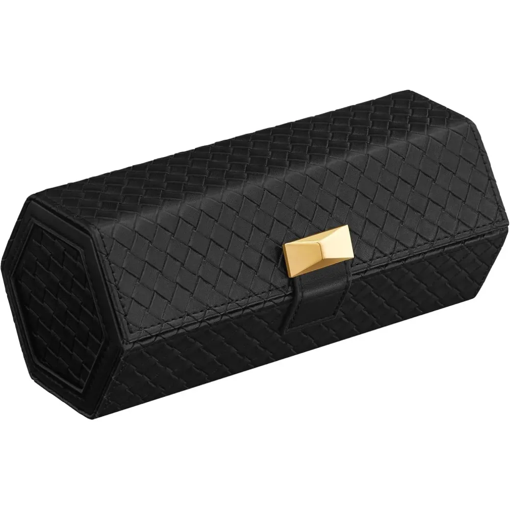 Putna kutija za 3 sata s skrivenim pretincem, 9,8 x 21,2 x 8,7 cm, crna