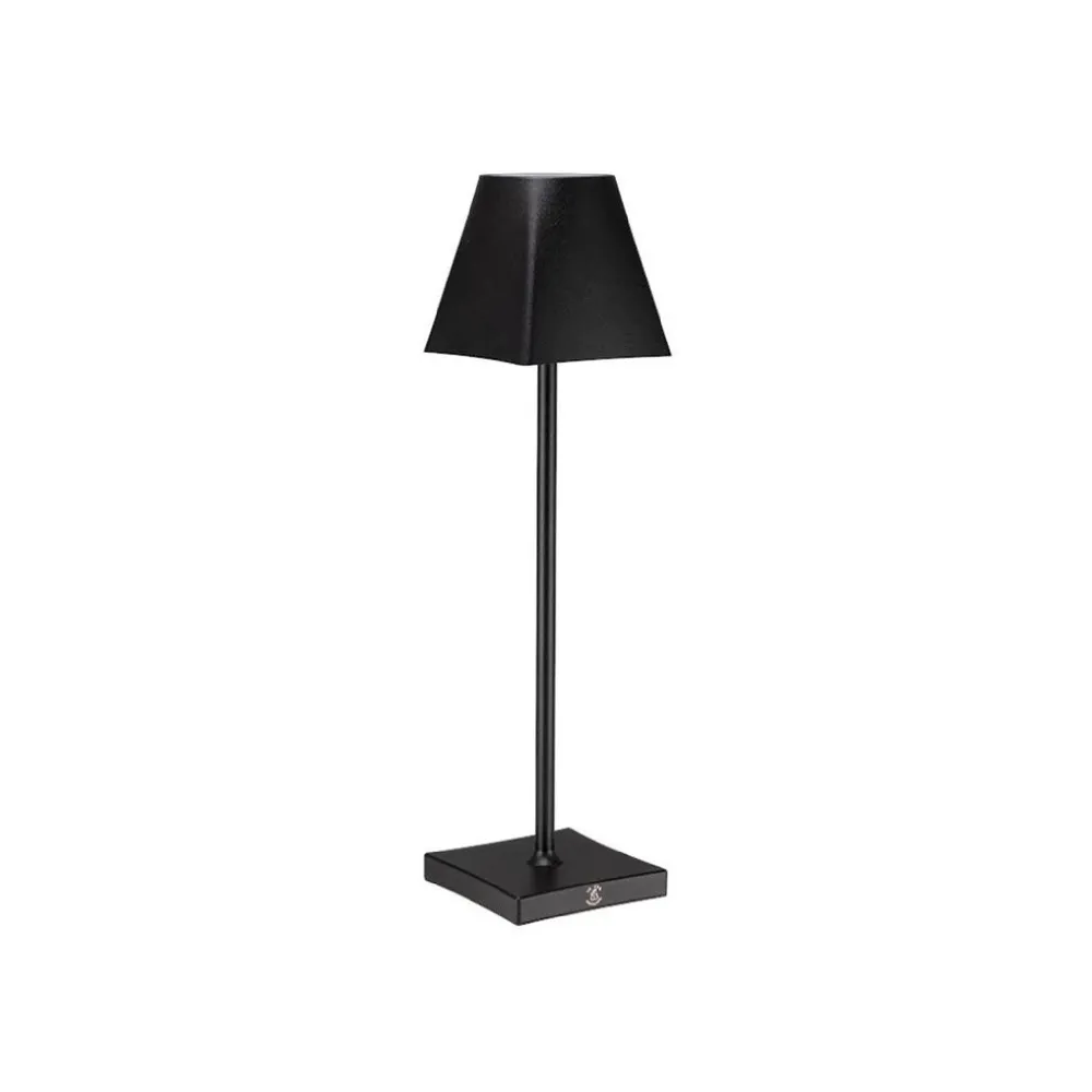 LED lampa stolna crna