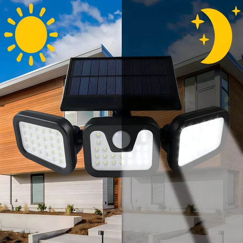 <strong><span style="color: #40BC38;">CRNI PETAK</span> - SOLARNI REFLEKTOR 270° SA SENZOROM – OSVIJETLITE ŠIROKO, PAMETNO...