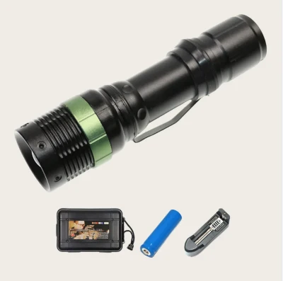 Takticka LED Baterijska Lampa sa Zumom i Punjačem Set