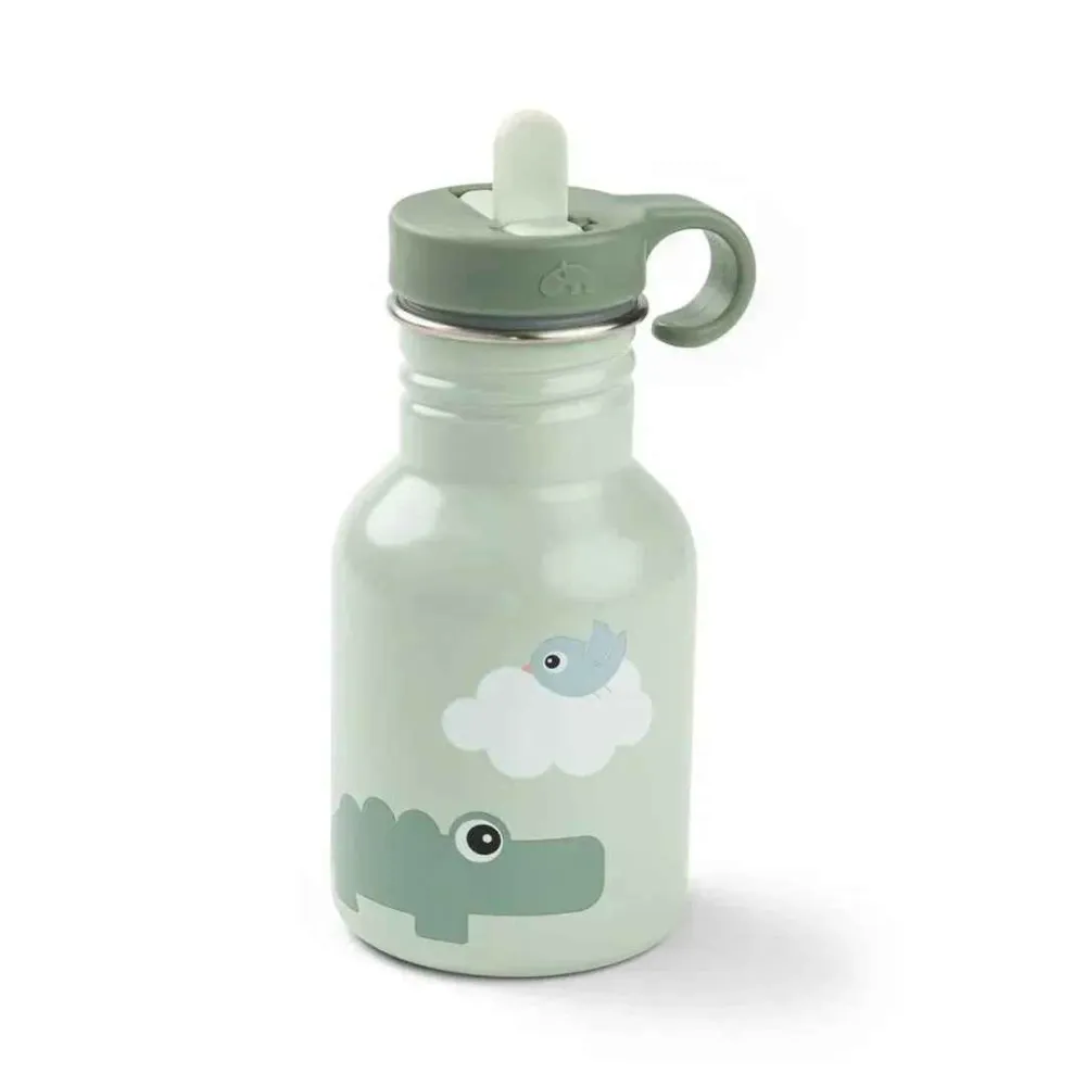 Done Deer® Metalna bočica sa slamkom Playground Green 350 ml