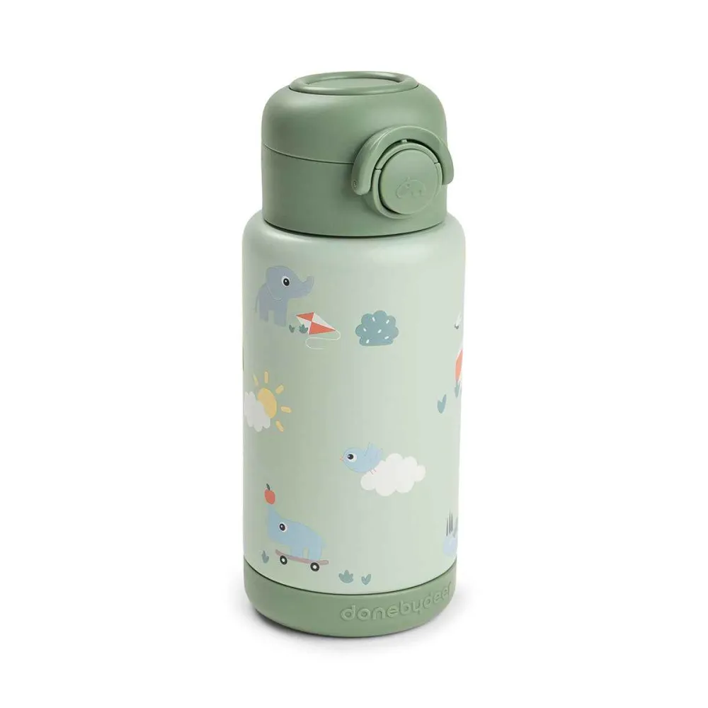 Done Deer® Termo bočica sa slamkom 340 ml Playground Green