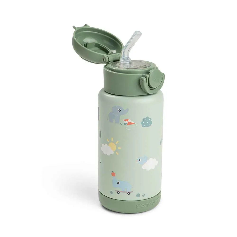 Done Deer® Termo bočica sa slamkom 340 ml Playground Green
