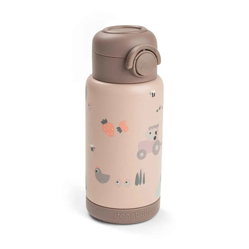 Done Deer® Termo bočica sa slamkom 340 ml Tiny farm Powder