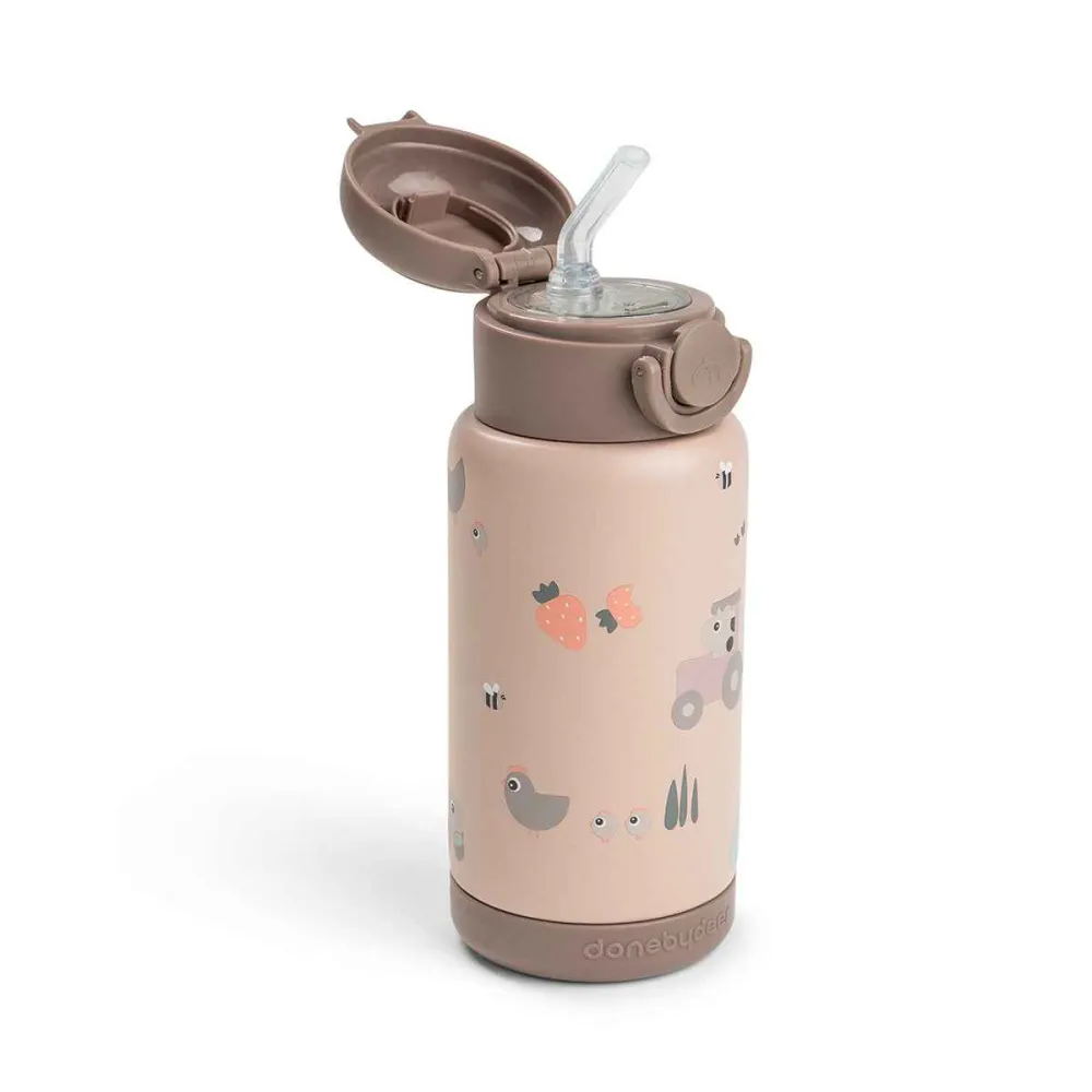Done Deer® Termo bočica sa slamkom 340 ml Tiny farm Powder