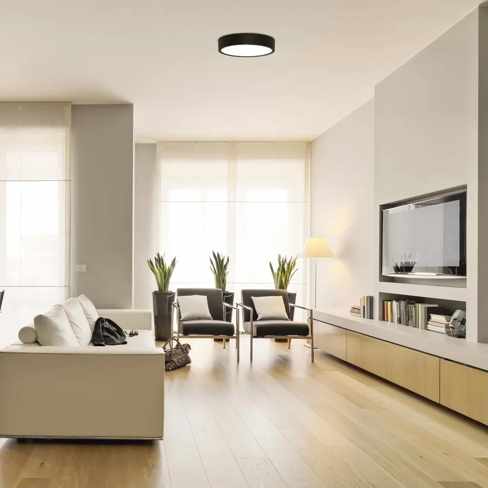 NEXXO LED panel, nadgradni, okrugli, crni, 28.5W, CCT, IP20/IP40, Ø300mm