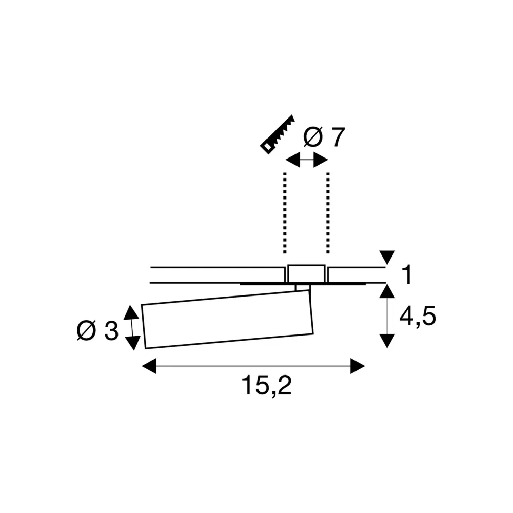 LED spot svjetiljka KARPO 30, stropna, bijela, 7.5W, 3000K, IP20