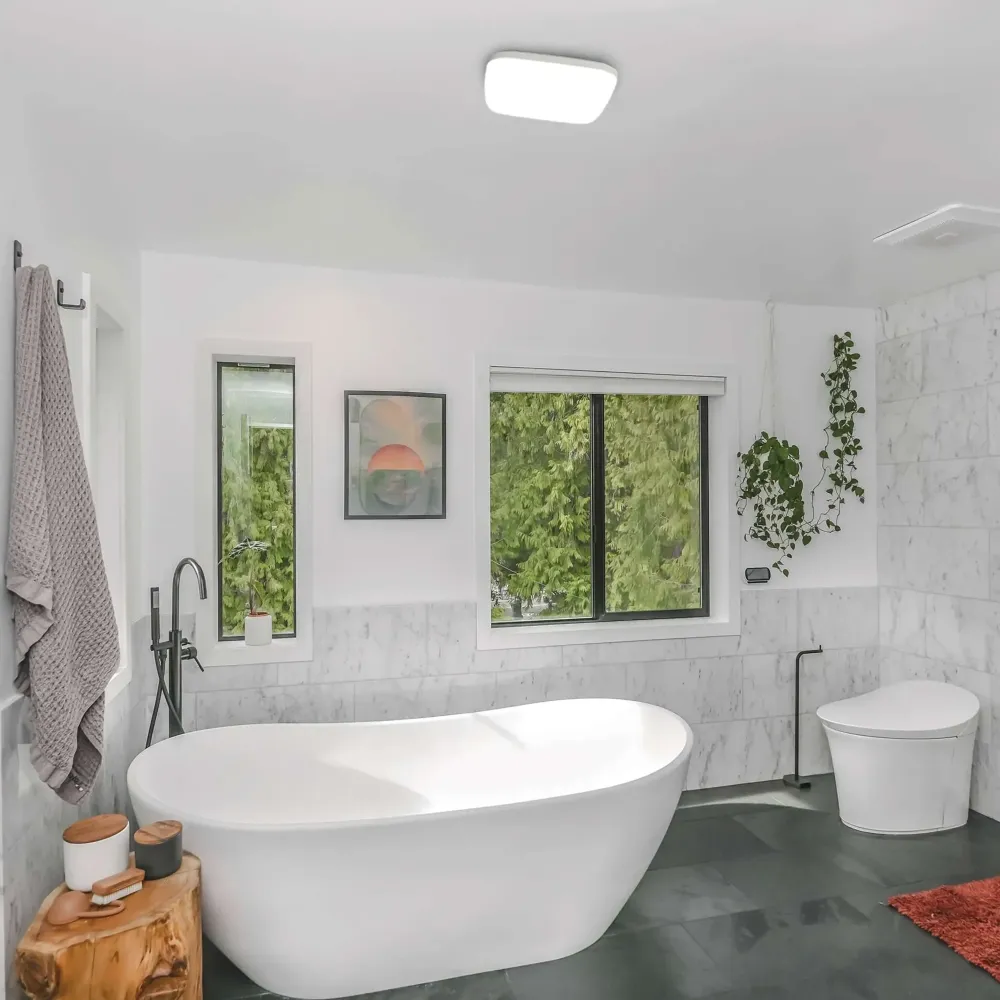 LED stropna svjetiljka DORI, kvadratna, bijela, 24.5W, 4000K, IP54