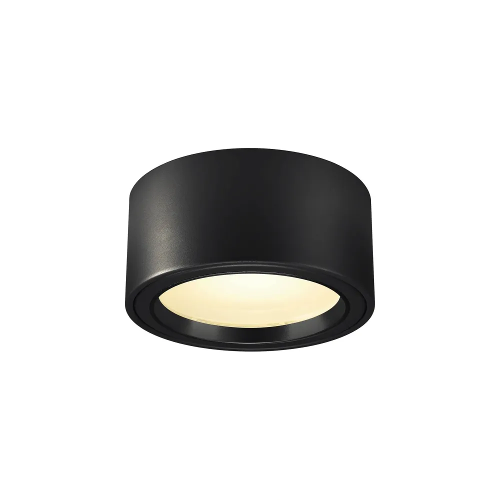 LED stropna svjetiljka FERA 25, crna, 23W, 3000K, IP20, Ø250mm