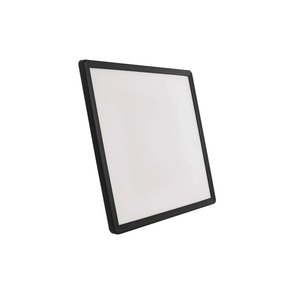 LED stropna svjetiljka FLORI, kvadratna, crna, 18W, 4000K, IP20