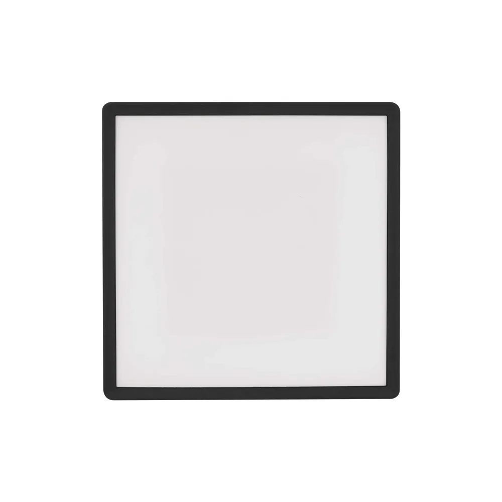 LED stropna svjetiljka FLORI, kvadratna, crna, 18W, 4000K, IP20