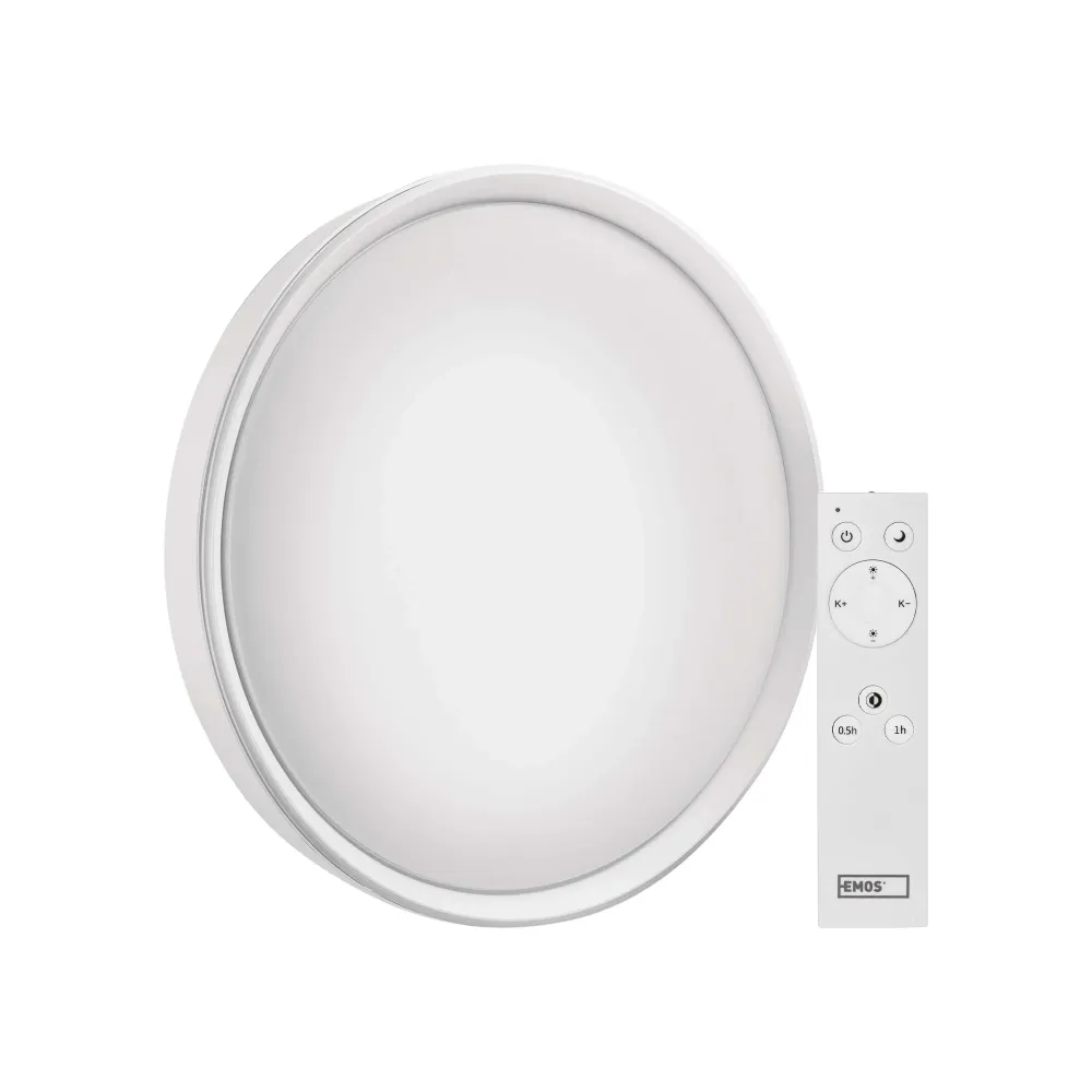 LED stropna svjetiljka ILVI, s daljinskim, bijela, 45W, CCT, IP20, Ø500mm