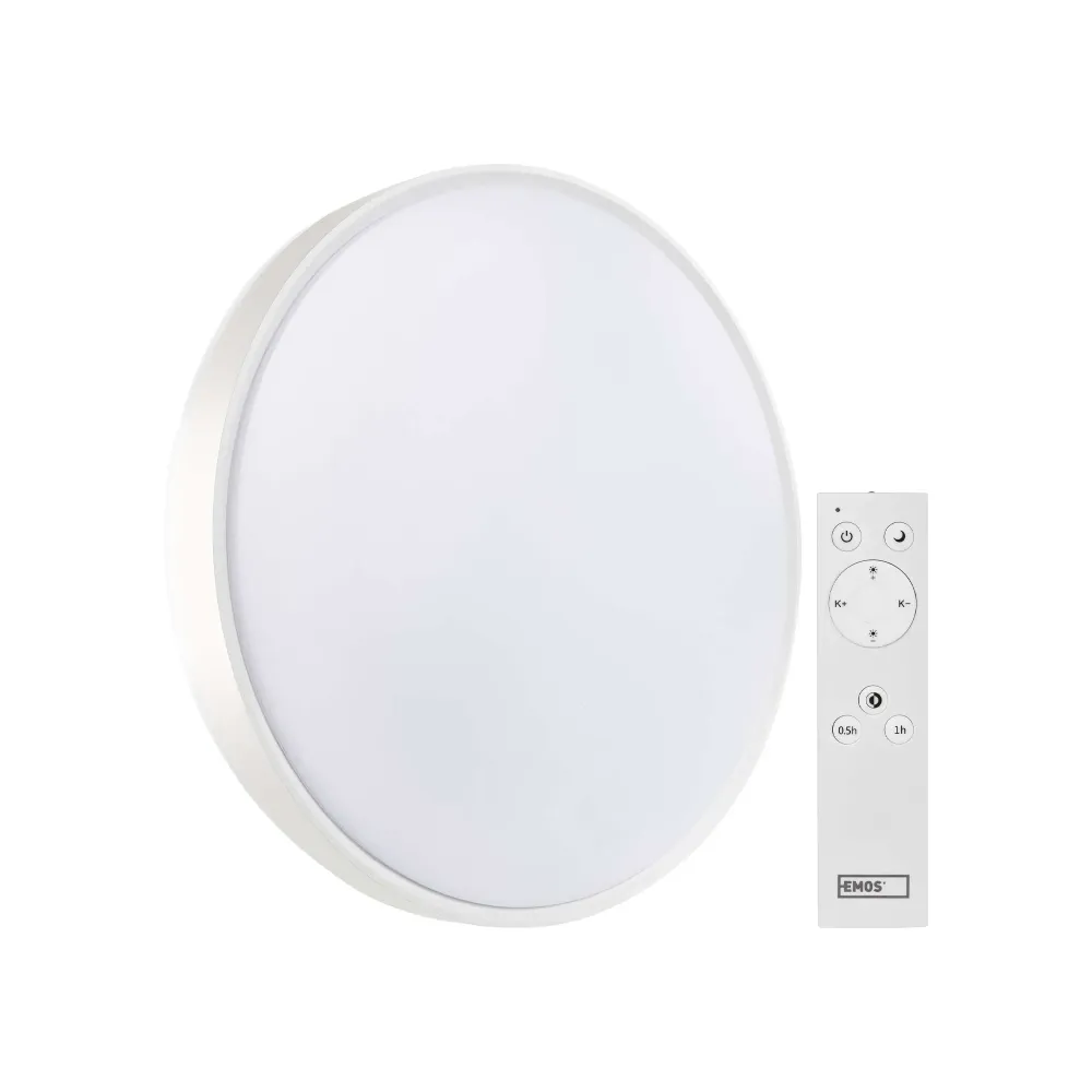 LED stropna svjetiljka LIVI, s daljinskim, bijela, 45W, CCT, IP20, Ø500mm