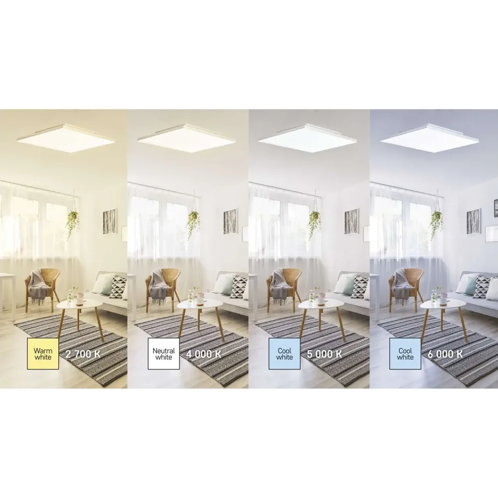 LED stropna svjetiljka RIVI, s daljinskim, bijela, 40W, CCT, IP20